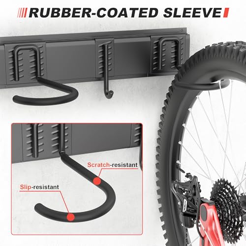 Bike Storage Rack (64in for 6 Bikes & 6 Helmets)