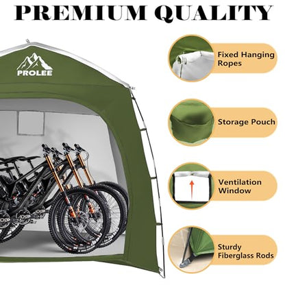 Bike Storage Tent for 4 (Arch Green - XXL for 4-5 Bikes)