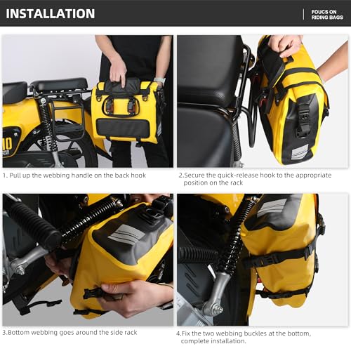 Motorcycle Saddlebags (Black / 15L)