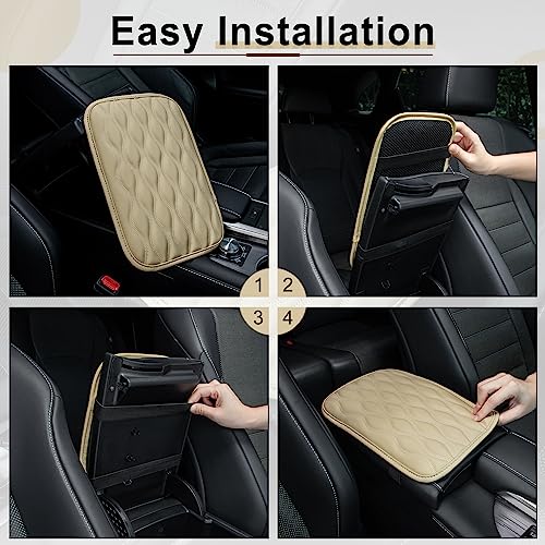 Car Center Console Cover (beige-line)