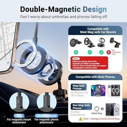 Double Magnetic Phone Umbrella (PINK(Dual Magnet))