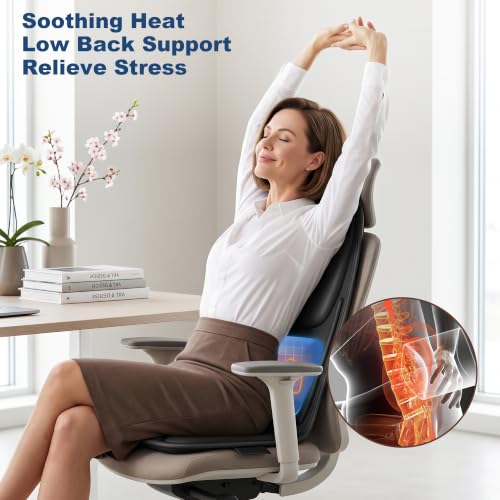 Vibration Massage Seat Cushion with Heat (Black)