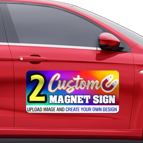 2pc 12x24 Custom Full Color Magnetic Car Signs (12"X 24")