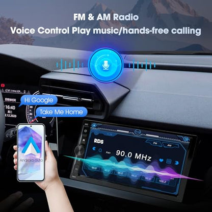 2 Din Car Radio with Wireless CarPlay & Android Auto (2+32GB-Upgraded Version)