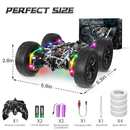 Rc Cars Toys for Boys Remote Control Car 2.4 GHz Black Toys for Ages 5 (Black)