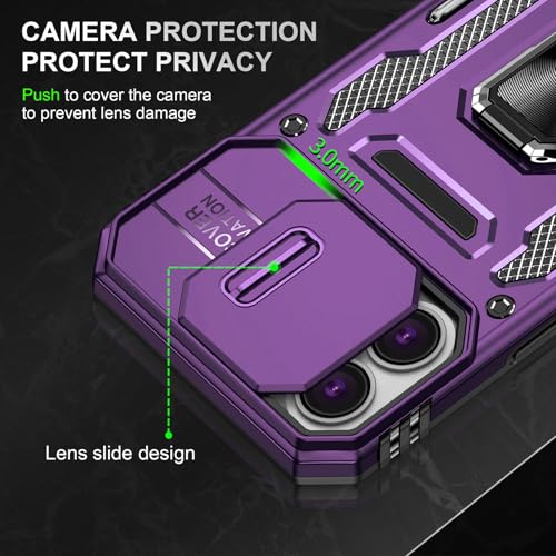 Heavy Duty Phone Case for 16 PlusCase with Camera Cover (iPhone 16 Plus 【6.7 inch】 / Purple)