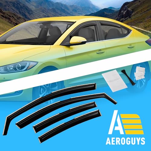Extra Durable Window Deflectors in (For Hyundai Elantra 17-20)