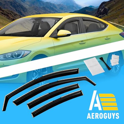 Extra Durable Window Deflectors in (For Hyundai Elantra 17-20)
