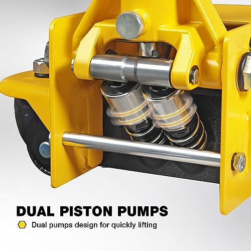3 Ton Hydraulic Floor Jack Dual Pump for Quickly Car Lift (Steel / 3T low profile dual pump)