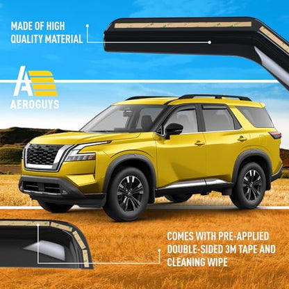 Extra Durable Window Deflectors in (For Nissan Pathfinder 22-26)