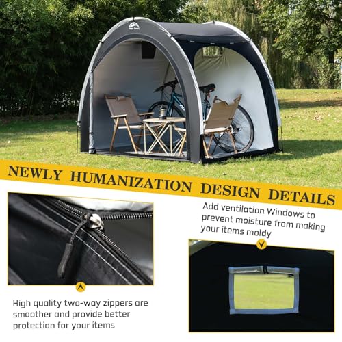 Bike Storage Shed Tent (7x5x5.6ft for 4-5 Bikes)