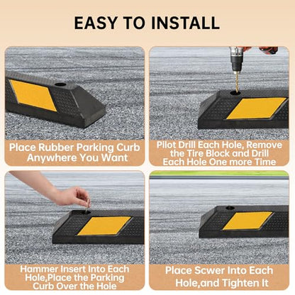 72" Parking Stoppers for Garage (1-Pack)