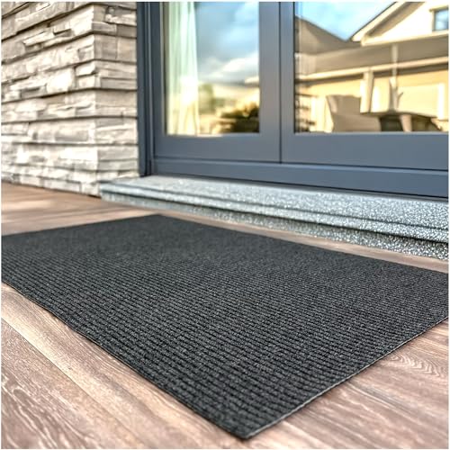 Heavy Duty Durable All Weather Indoor (4' x 15' (Rectangular) / Charcoal)