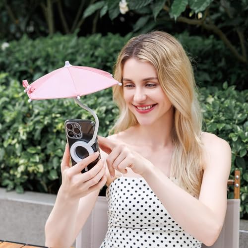 Double Magnetic Phone Umbrella (PINK(Dual Magnet))