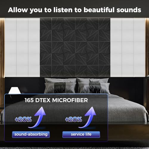Square Acoustic Panels (10 Pack-12×12in / White)