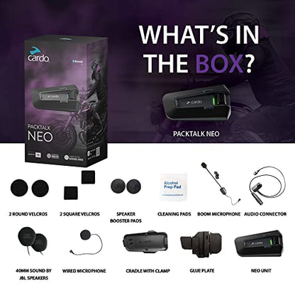 Packtalk Neo Motorcycle Helmet Communication Intercom System (NEO / (Pack of 2))