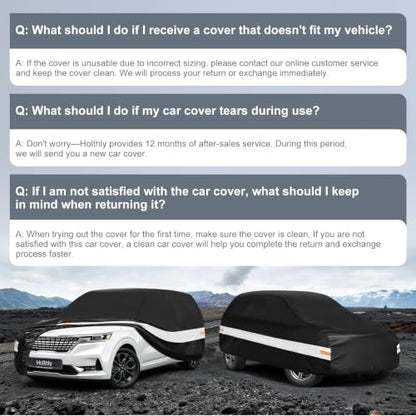 10 Layers Mini Van Car Cover Custom Fit for Kia Carnival (Black Gray / Custom Fit for Kia Carnival/Sedona)