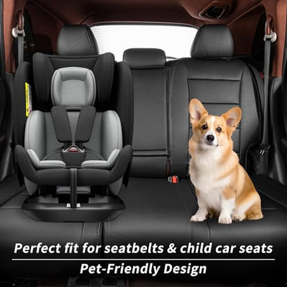 CRV Car Seat Covers Custom Fit for Honda 2012 (Leatherette(Black) / 2012-2014 CRV EX,EX-L,LX)
