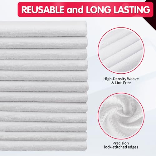 White Microfiber Cleaning Cloth (50pk / White)