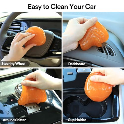 Car Cleaning Gel Putty Car Cleaning Kit Car Interior Cleaner Slime (Orange)