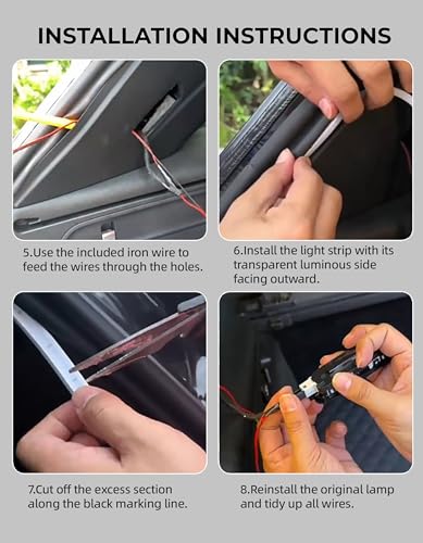 Car Trunk LED Strip Lights (Warm Yellow Light / 157.48")
