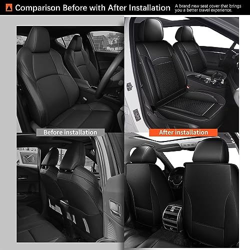 Front Seat Covers for Toyota Camry 2002 (015-Black / 8.Camry 2002-2026-2 front seat covers only)