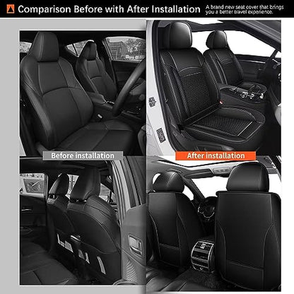 Front Seat Covers for Toyota Camry 2002 (015-Black / 8.Camry 2002-2026-2 front seat covers only)