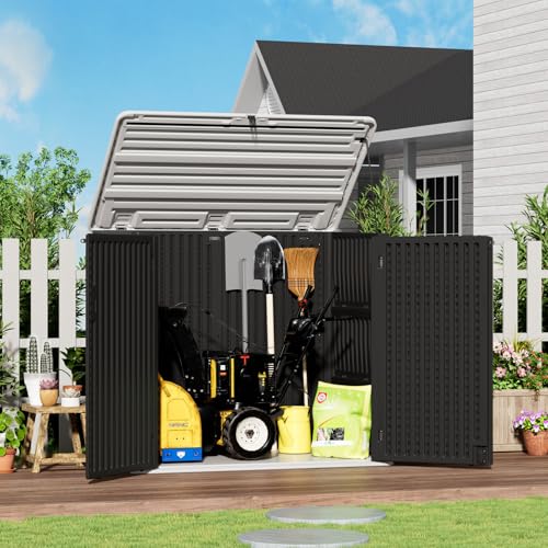 Large Outdoor Storage Shed (Gray-48 cu ft)