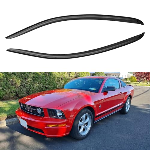 Window Visors Rain Guards for 2005 2006 2007 2008 2009 Ford Mustang (2005-2009 Ford Mustang)