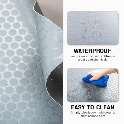 7.5x17 FT Garage Floor Mat (7.5'x17' / Grey(Coin))
