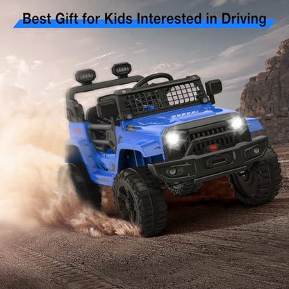 12V Kids Electric Ride On Truck Car w (Blue)