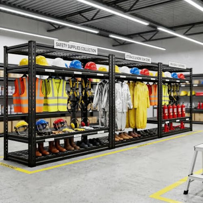 5 Tier Heavy Duty Metal Shelving for Garage Basement Warehouse (48" W x 18" D x 72" H)