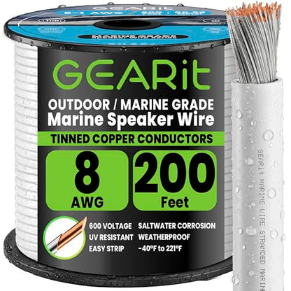 8 Gauge Marine Wire (8 AWG / 200 Feet / 1 Conductor)