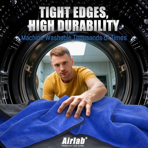 Microfiber Towels Cars Wash Drying Cleaning Cloth (Blue & Grey)