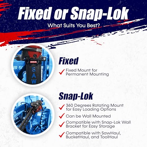 GearHaul SawHaul Fixed Universal Tractor Chainsaw Carrier (Fixed - Tractors / 28 Inch Scabbard / Blue)