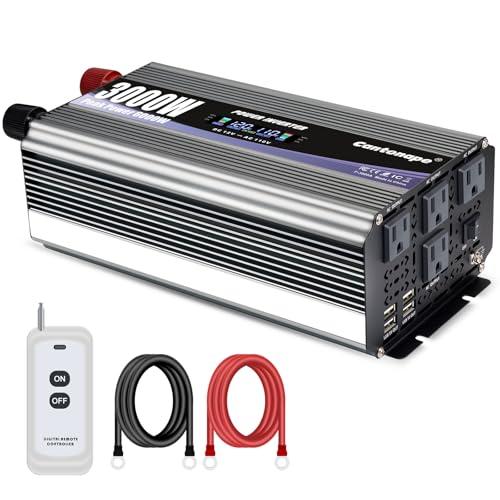 3000W Power Inverter 12V to 110V (Gray)