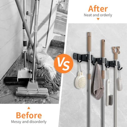 2 Pack Broom Hanger and Mop Holder (3R4H / 2 Pack)