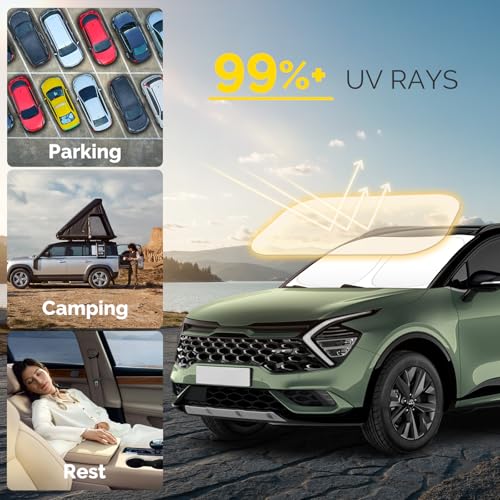 Car Windshield Sun Shade for Kia Sportage NQ5 Accessories 2023 (For 2023-2026 Kia Sportage)