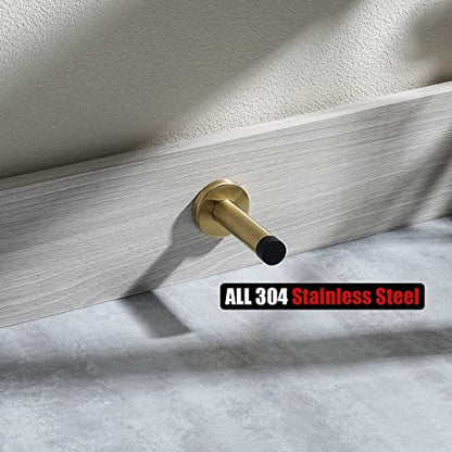 Door Stopper Gold (2 Pack / Gold & Black Tip)