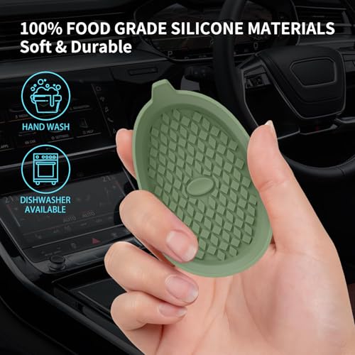 Car Cup Holder Coasters [4 Pack] Silicone Cups Mats (4pack-olive Green)