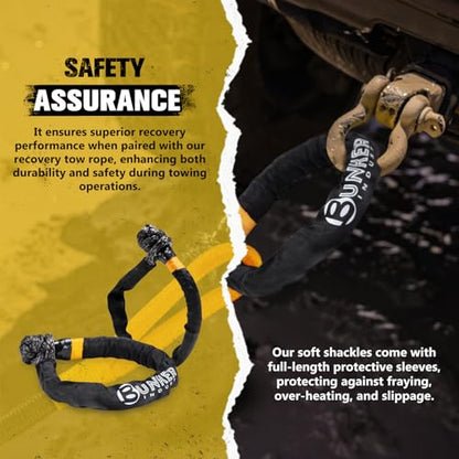 3 4in×20ft Kinetic Recovery Rope with 2 Soft Shackles Kit (3/4in×20ft)