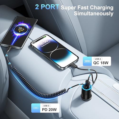 3 Pack USB C Car Charger (Black / 3-Pack)