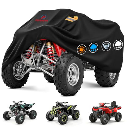 Comnova ATV Cover for 4 Wheelers (Black - Basic / 101 Inch)