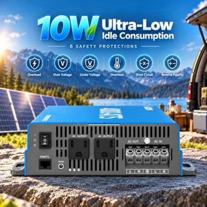 4080VA Pure Sine Wave Inverter 12V to 120V with ATS