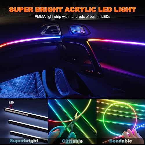Interior Car LED Strip Lights (10 pieces (dimensions not specified))