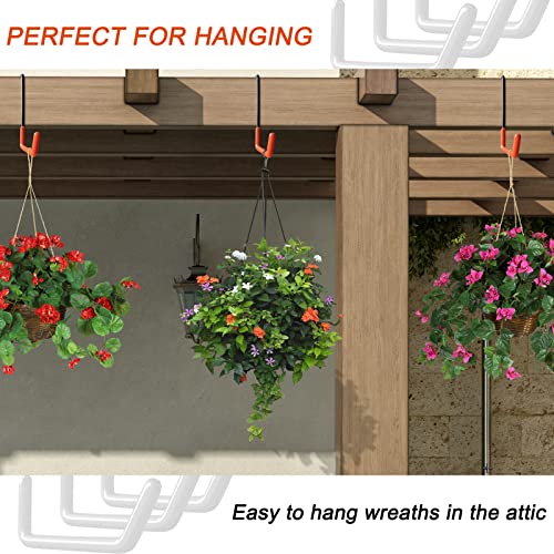Rafter Hanger Large S Garage Hooks Bike Storage System Holder Organizer (Orange 12Pack)