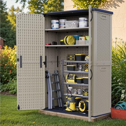 Shelf of 26 50 Cu Ft Outdoor Storage Cabinet (Beige / Shelves for Cabinet)