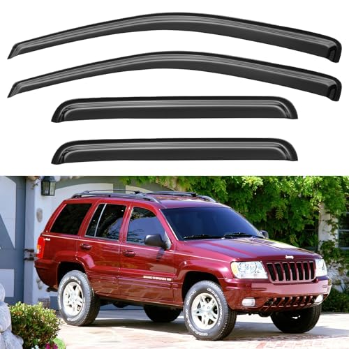 Window Visors Rain Guards for 1999 (1999-2004 Jeep Grand Cherokee)
