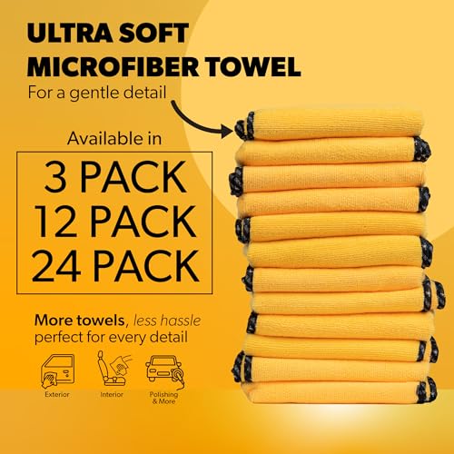 Professional Microfiber Towels (Yellow)