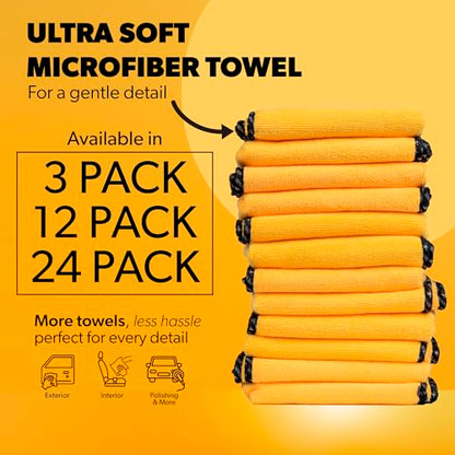 Professional Microfiber Towels (Yellow)